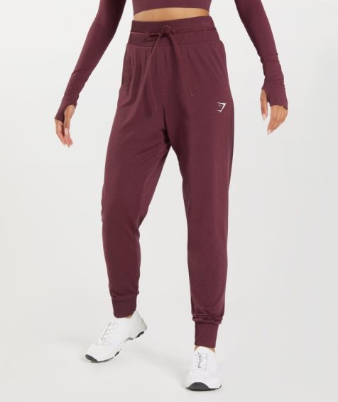 Gymshark Vital Seamless 2.0 Mjukisbyxor Dam Vinröda | SE-28935B