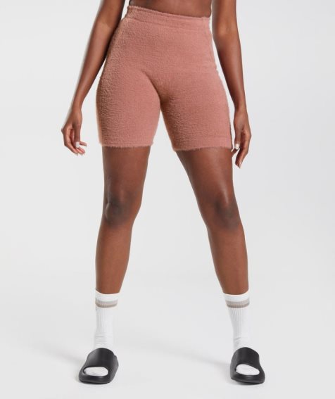 Gymshark Whitney Eyelash Knit Shorts Dam Rosa | SE-24580C