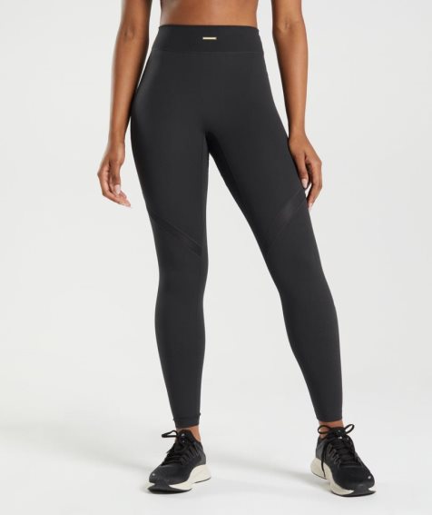 Gymshark Whitney Mesh Leggings Dam Svarta | SE-32754Q