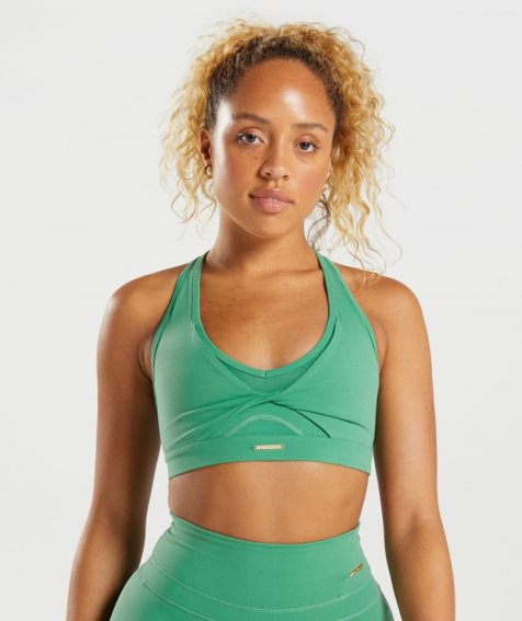 Gymshark Whitney Mesh Sport Bh Dam Gröna | SE-25107G