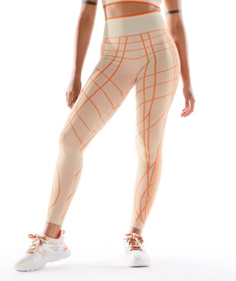 Gymshark Wtflex Linear Seamless Leggings Dam Orange | SE-53081R