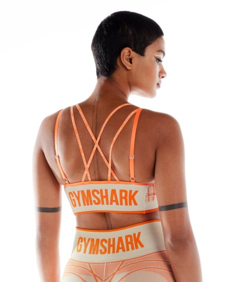 Gymshark Wtflex Linear Seamless Sport Bh Dam Orange | SE-52634P