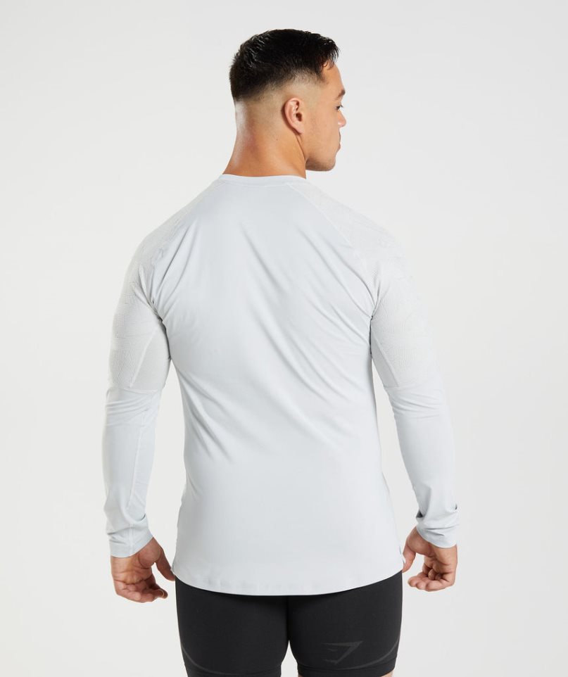 Gymshark 315 Long Sleeve T-shirt Herr Ljusgrå | SE-91203X