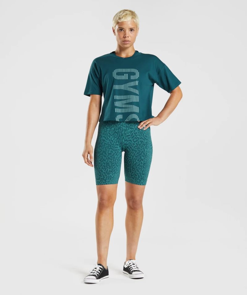 Gymshark 315 Midi T-shirt Dam Turkos | SE-58792D