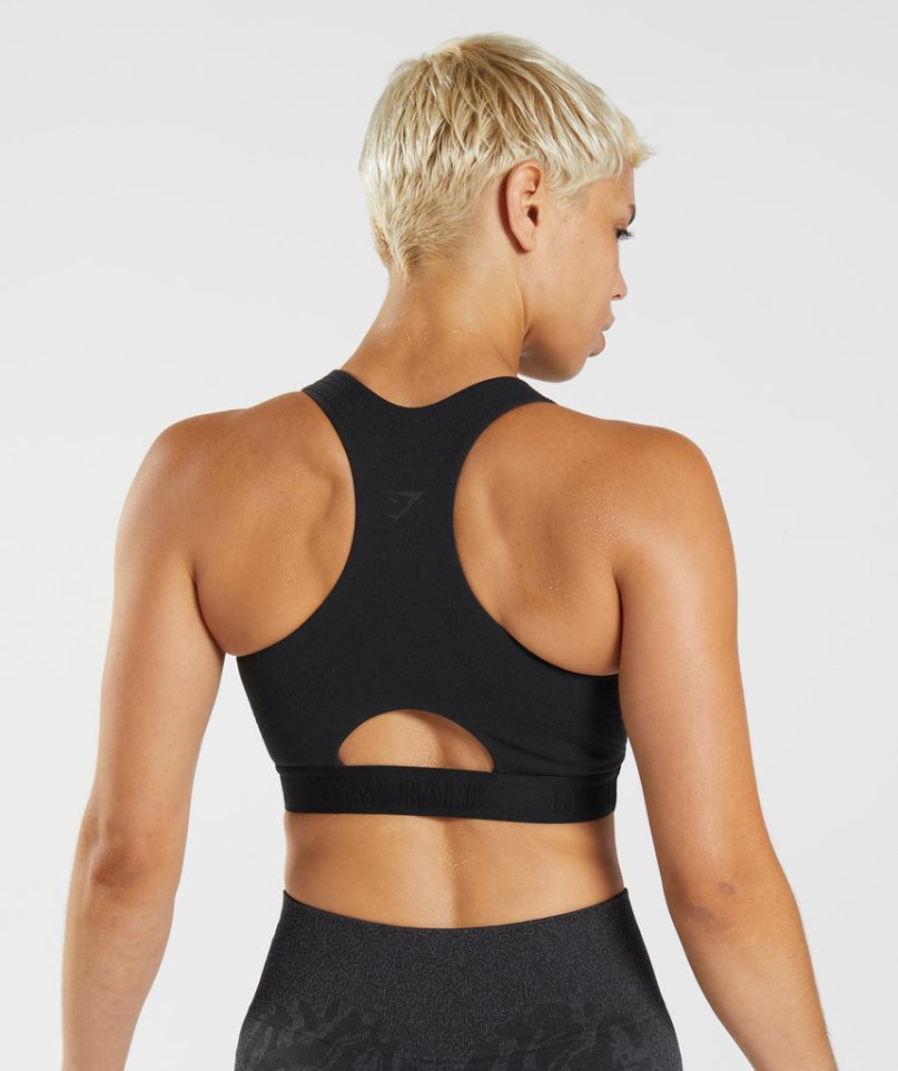 Gymshark 315 Performance High Neck Sport Bh Dam Svarta | SE-07986D