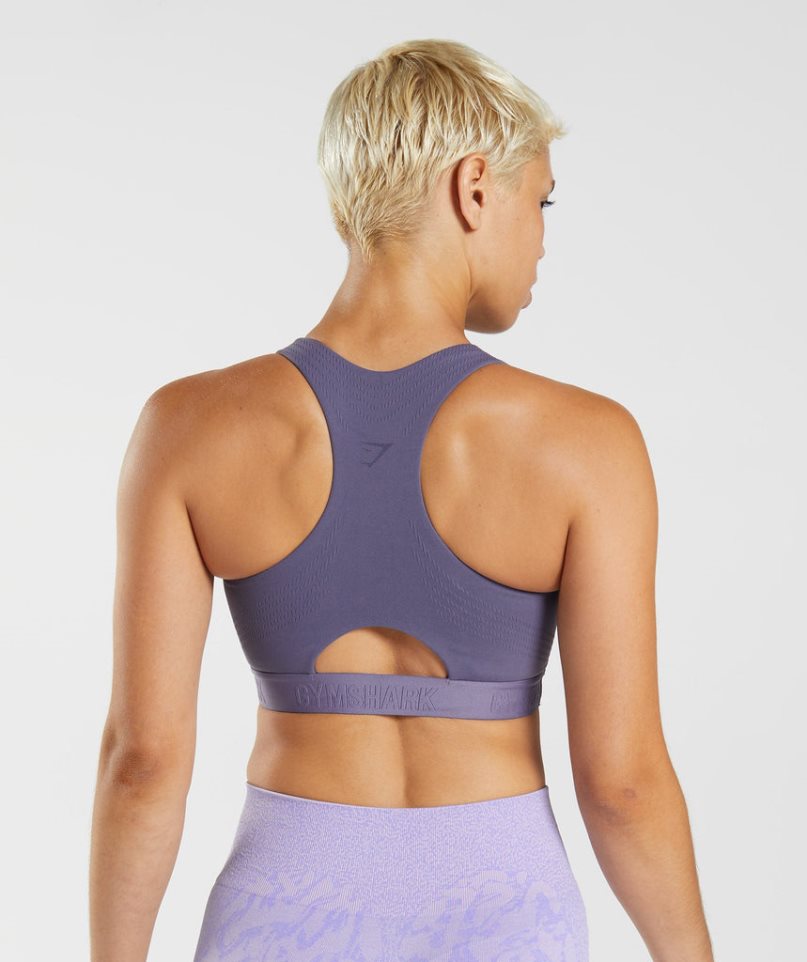 Gymshark 315 Performance High Neck Sport Bh Dam Lila | SE-62180K