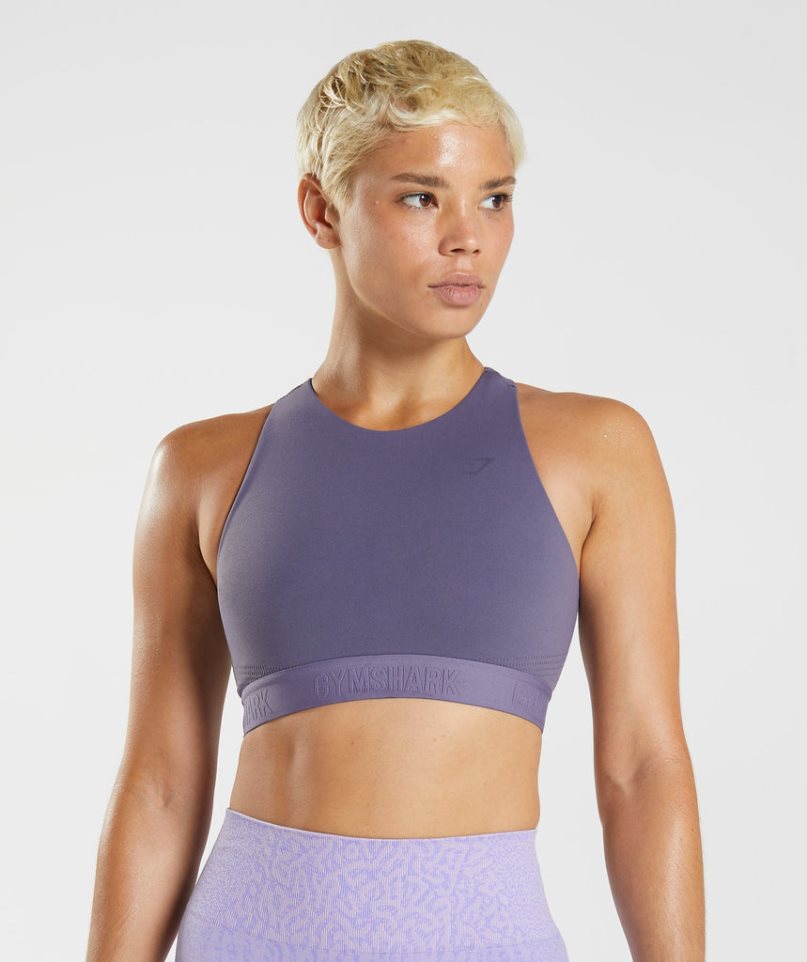 Gymshark 315 Performance High Neck Sport Bh Dam Lila | SE-62180K