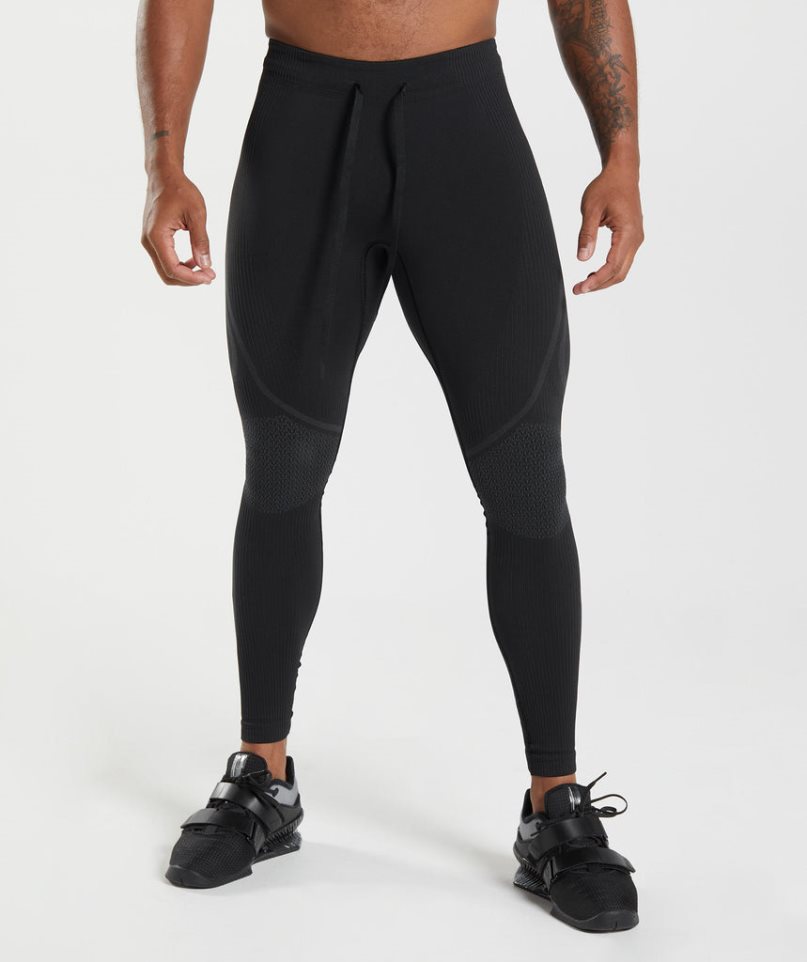 Gymshark 315 Seamless Leggings Herr Svarta | SE-73062L