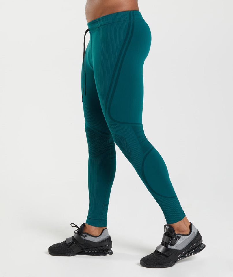 Gymshark 315 Seamless Leggings Herr Turkos | SE-23709W