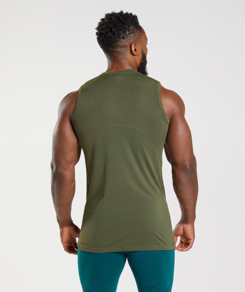 Gymshark 315 Seamless Linnen Herr Olivgröna | SE-58629T