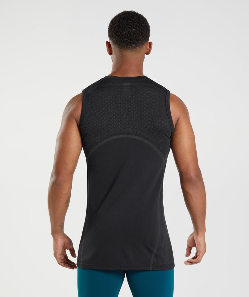 Gymshark 315 Seamless Linnen Herr Svarta | SE-95706O