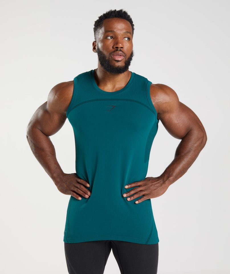 Gymshark 315 Seamless Linnen Herr Turkos | SE-94586T