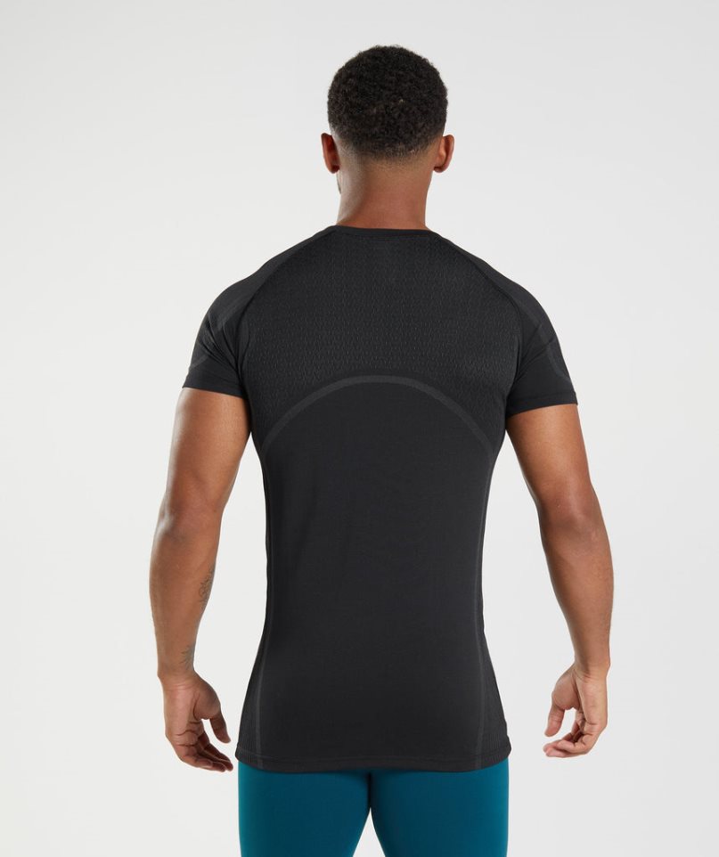 Gymshark 315 Seamless T-shirt Herr Svarta | SE-36978X