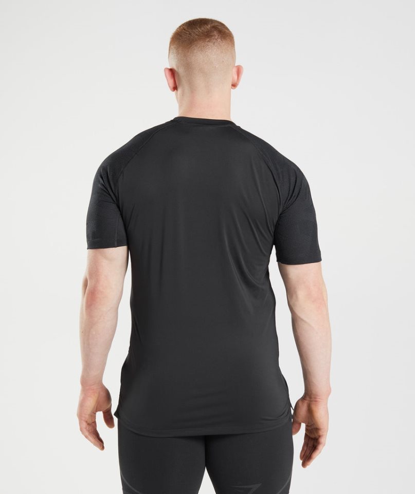 Gymshark 315 T-shirt Herr Svarta | SE-49201E