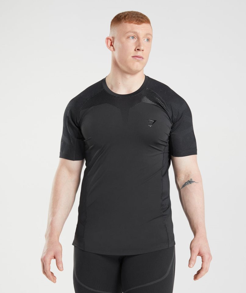 Gymshark 315 T-shirt Herr Svarta | SE-49201E