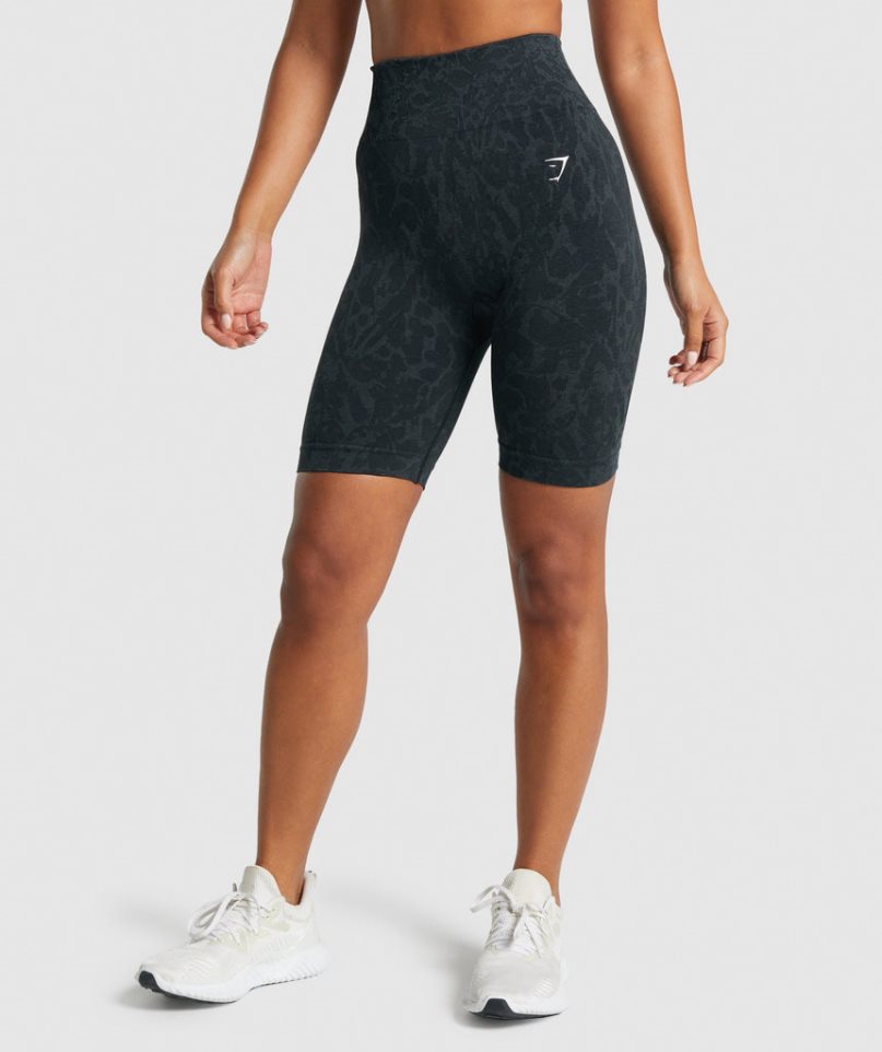 Gymshark Adapt Animal Seamless Cycling Shorts Dam Svarta | SE-10647T