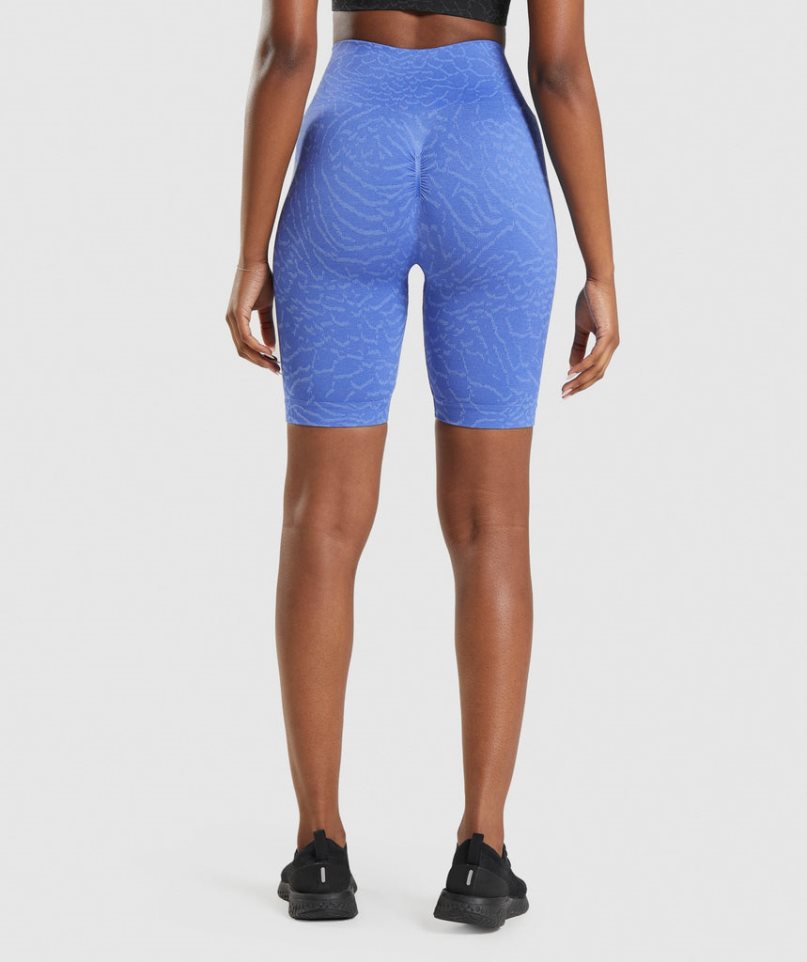 Gymshark Adapt Animal Seamless Cycling Shorts Dam Blå | SE-63517I