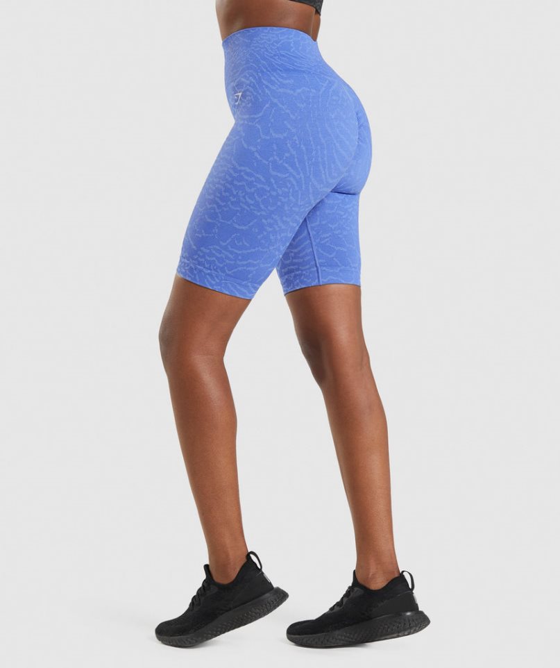 Gymshark Adapt Animal Seamless Cycling Shorts Dam Blå | SE-63517I