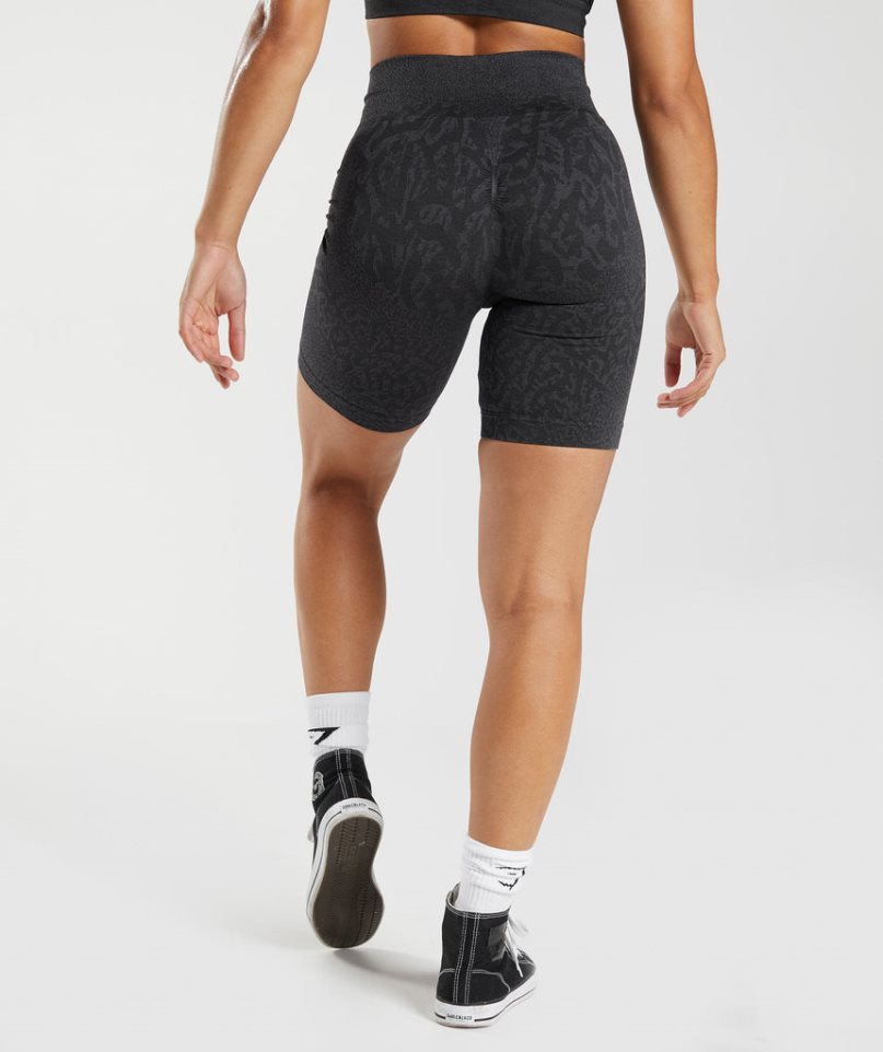 Gymshark Adapt Animal Seamless Cycling Shorts Dam Svarta | SE-95321X