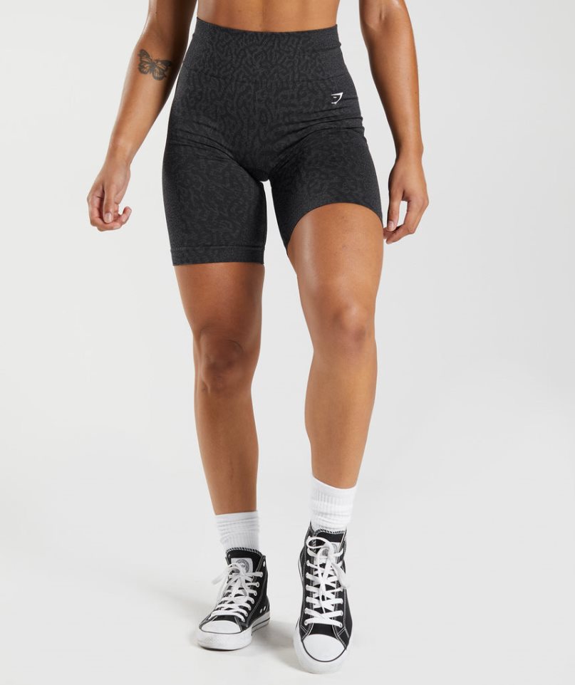 Gymshark Adapt Animal Seamless Cycling Shorts Dam Svarta | SE-95321X