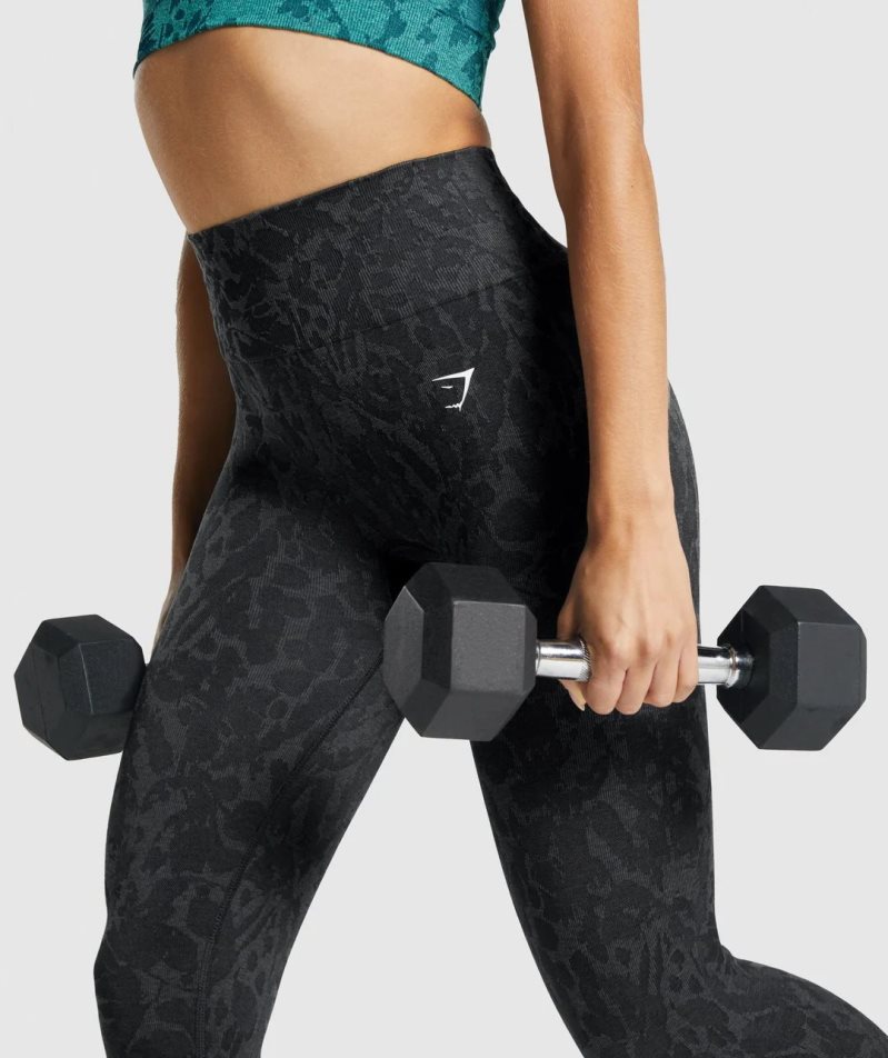 Gymshark Adapt Animal Seamless Leggings Dam Svarta | SE-02417L