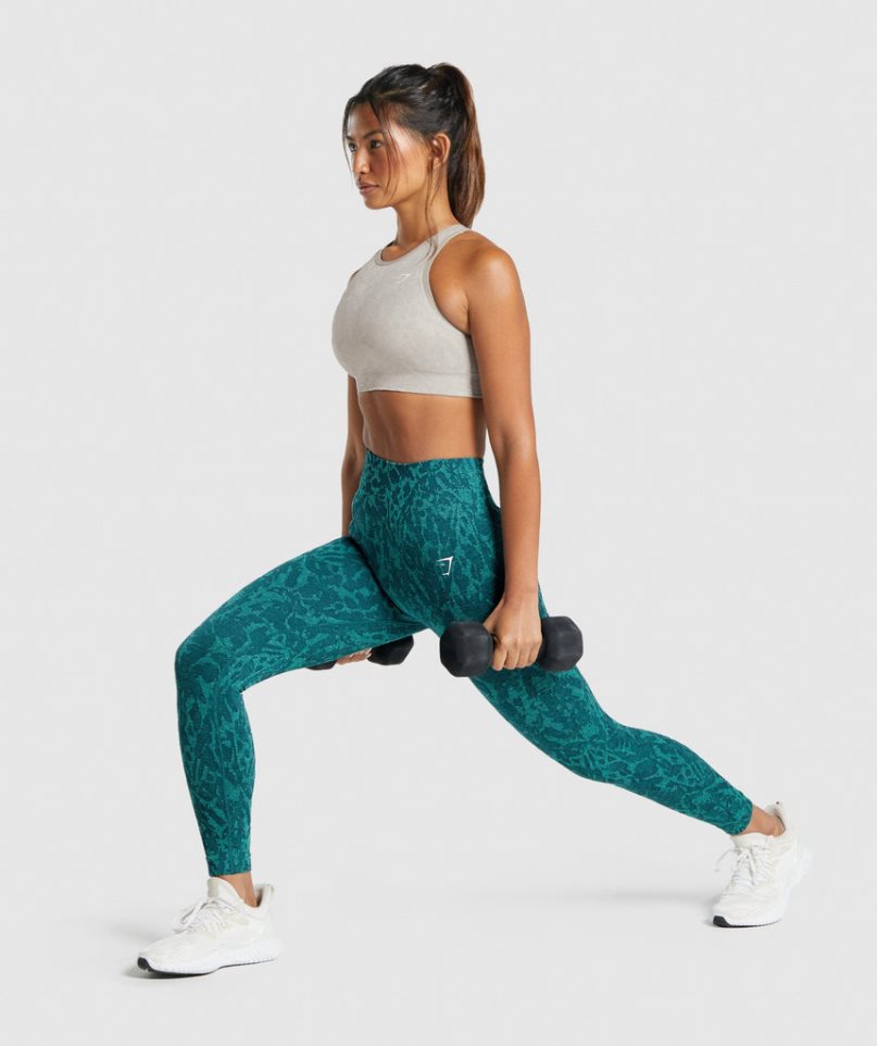 Gymshark Adapt Animal Seamless Leggings Dam Turkos | SE-14203M