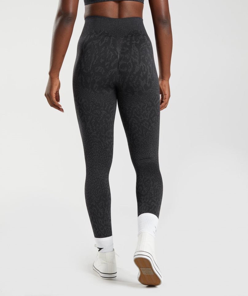 Gymshark Adapt Animal Seamless Leggings Dam Svarta | SE-14308T