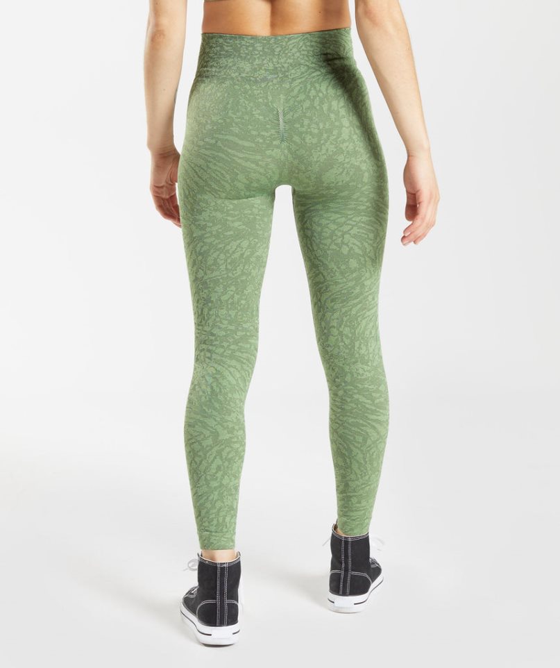 Gymshark Adapt Animal Seamless Leggings Dam Gröna | SE-17389M