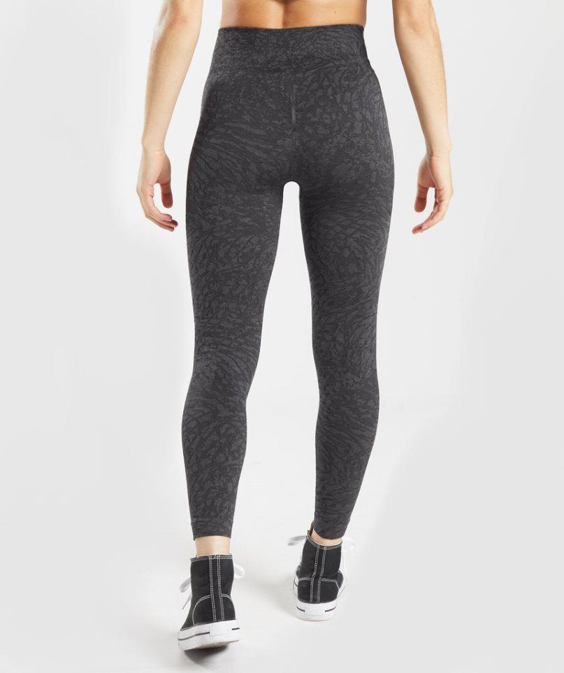 Gymshark Adapt Animal Seamless Leggings Dam Svarta | SE-29036A