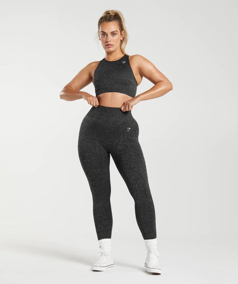 Gymshark Adapt Animal Seamless Leggings Dam Svarta | SE-29036A