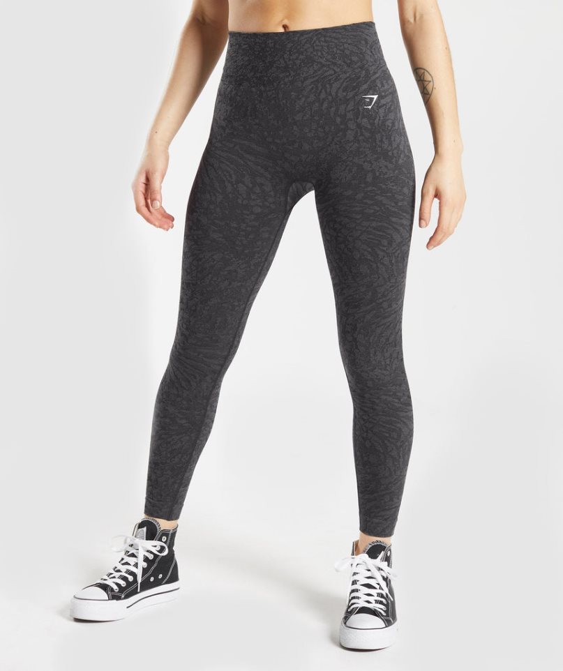 Gymshark Adapt Animal Seamless Leggings Dam Svarta | SE-29036A