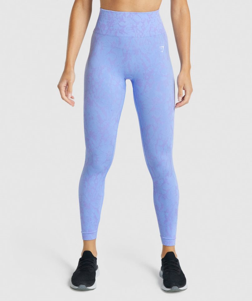 Gymshark Adapt Animal Seamless Leggings Dam Ljusblå | SE-29710X