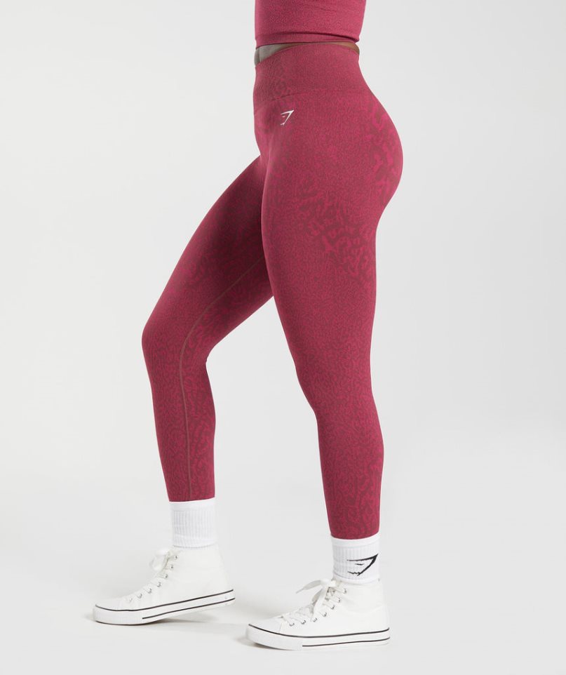 Gymshark Adapt Animal Seamless Leggings Dam Röda | SE-68703S