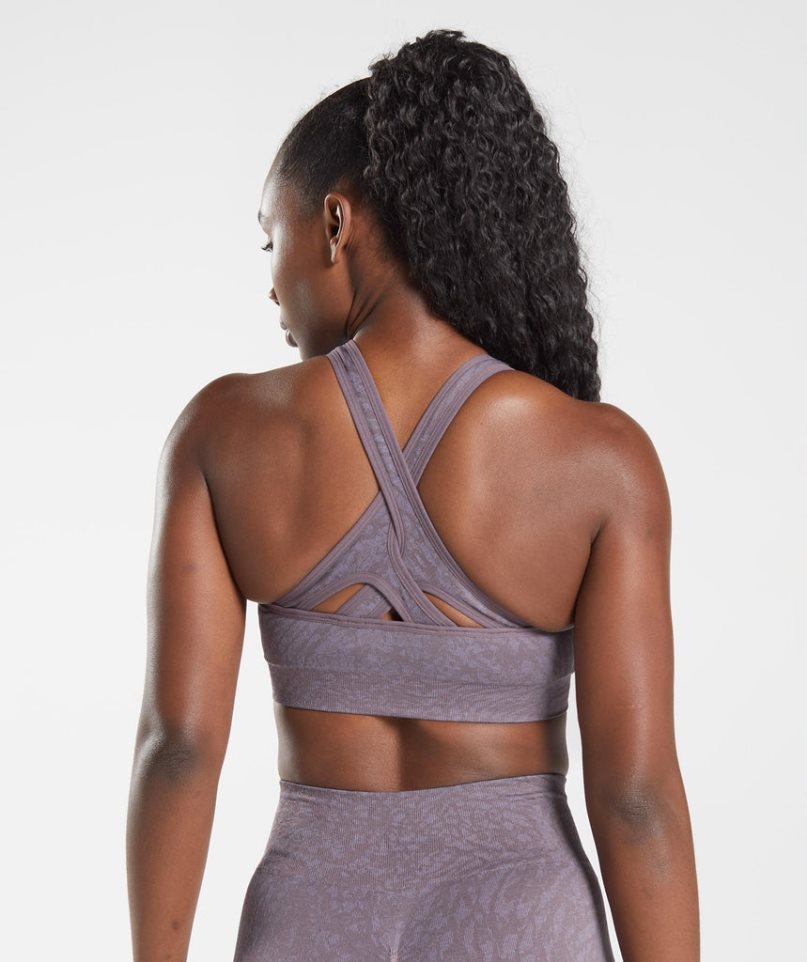 Gymshark Adapt Animal Seamless Sport Bh Dam Lila | SE-06341C