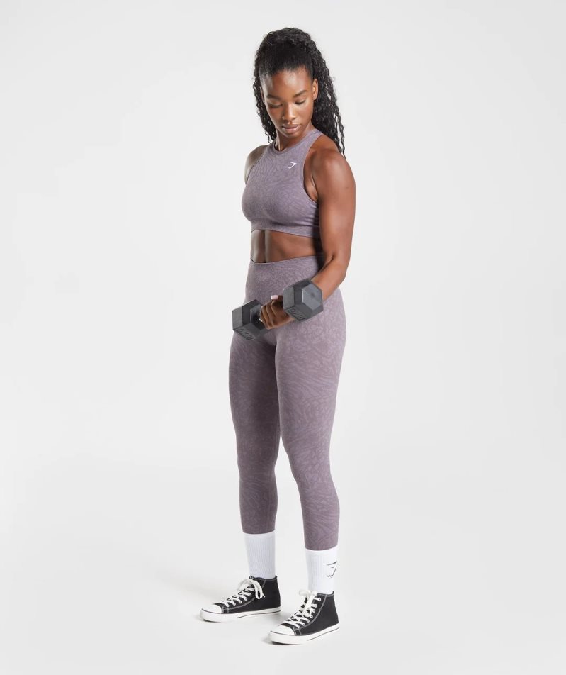 Gymshark Adapt Animal Seamless Sport Bh Dam Lila | SE-06341C