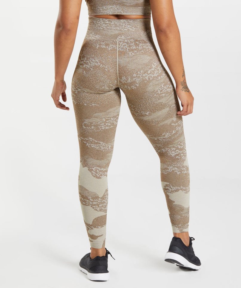 Gymshark Adapt Camo Seamless Leggings Dam Olivgröna | SE-15029H