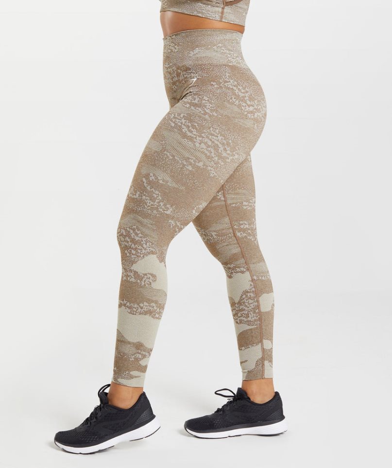 Gymshark Adapt Camo Seamless Leggings Dam Olivgröna | SE-15029H