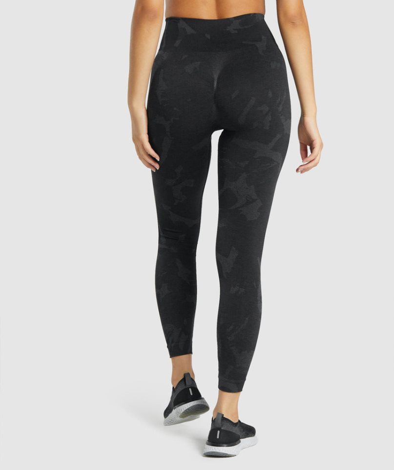 Gymshark Adapt Camo Seamless Leggings Dam Svarta | SE-96307U