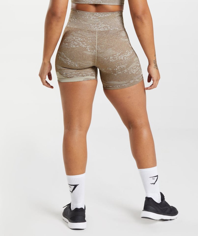 Gymshark Adapt Camo Seamless Shorts Dam Olivgröna | SE-30596R