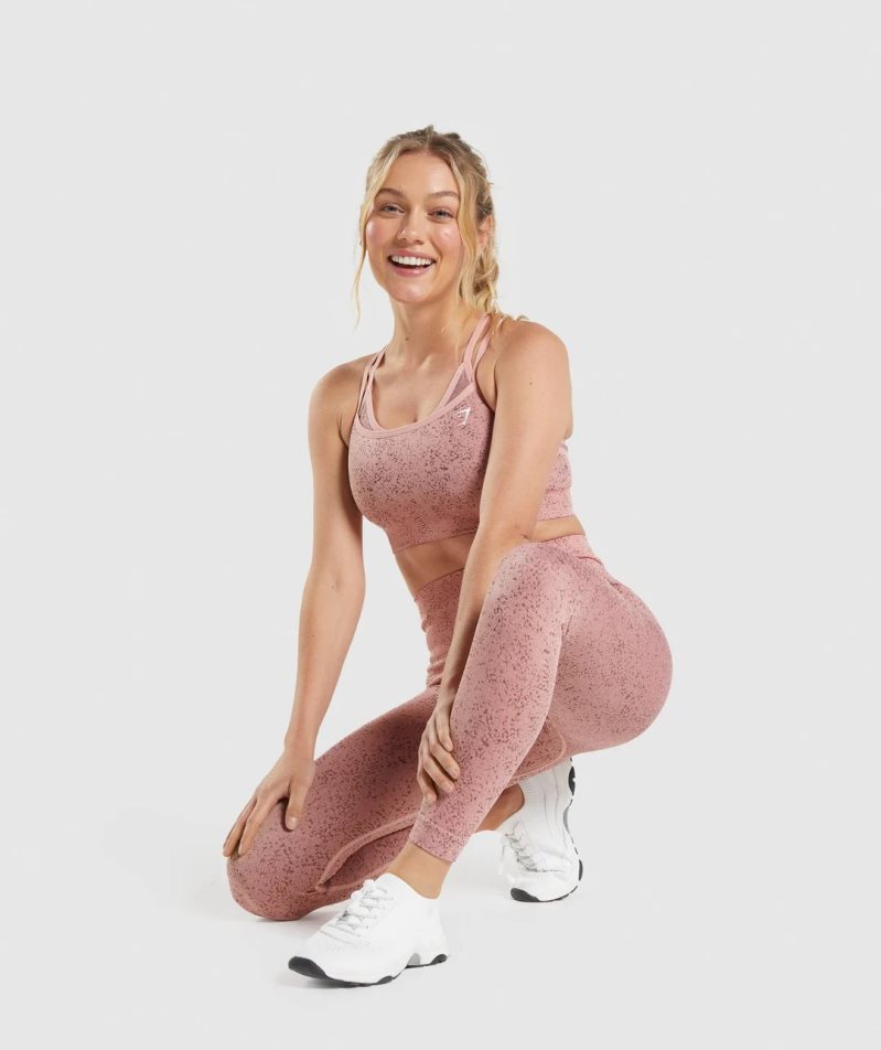 Gymshark Adapt Fleck Seamless Leggings Dam Rosa | SE-76942I