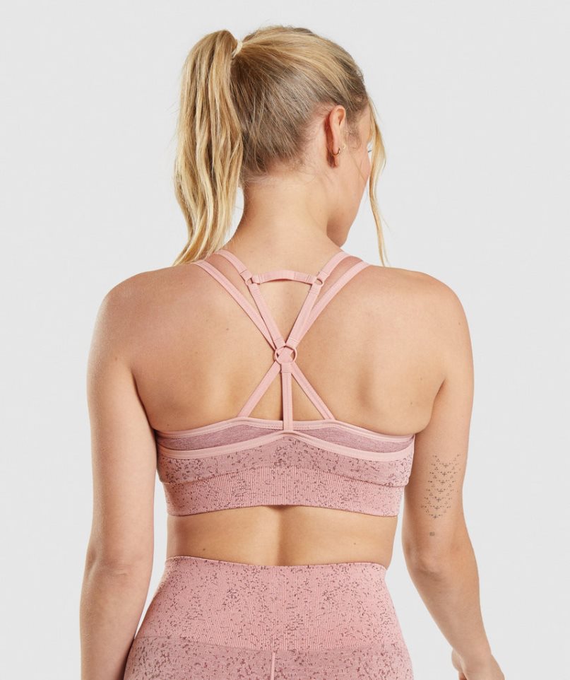 Gymshark Adapt Fleck Seamless Sport Bh Dam Rosa | SE-14682V