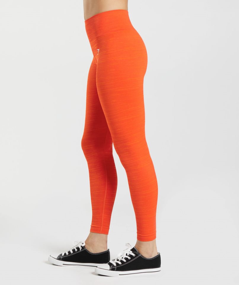 Gymshark Adapt Marl Seamless Leggings Dam Orange | SE-86295O