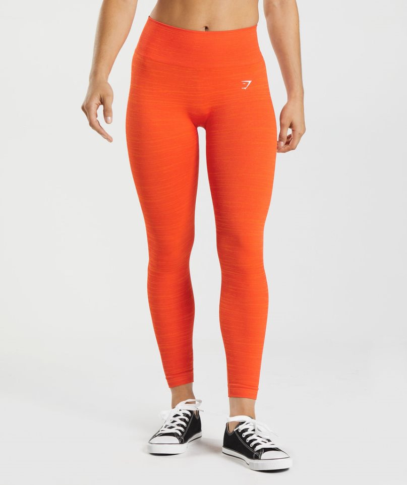 Gymshark Adapt Marl Seamless Leggings Dam Orange | SE-86295O