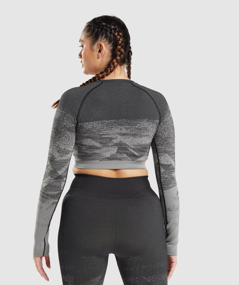 Gymshark Adapt Ombre Beskurna Toppar Dam Grå | SE-08231V