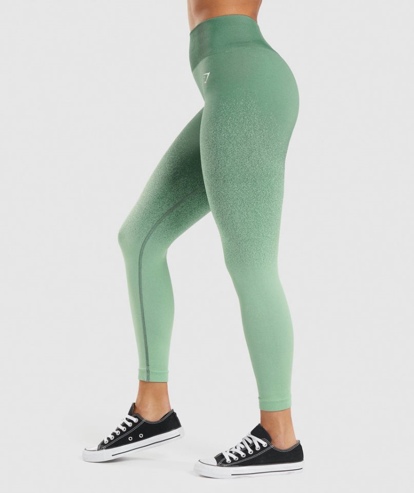 Gymshark Adapt Ombre Seamless Leggings Dam Gröna | SE-01243T