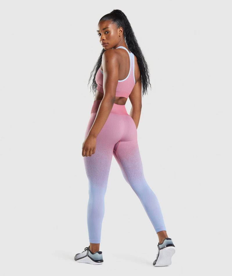 Gymshark Adapt Ombre Seamless Leggings Dam Rosa Ljusblå | SE-28531V