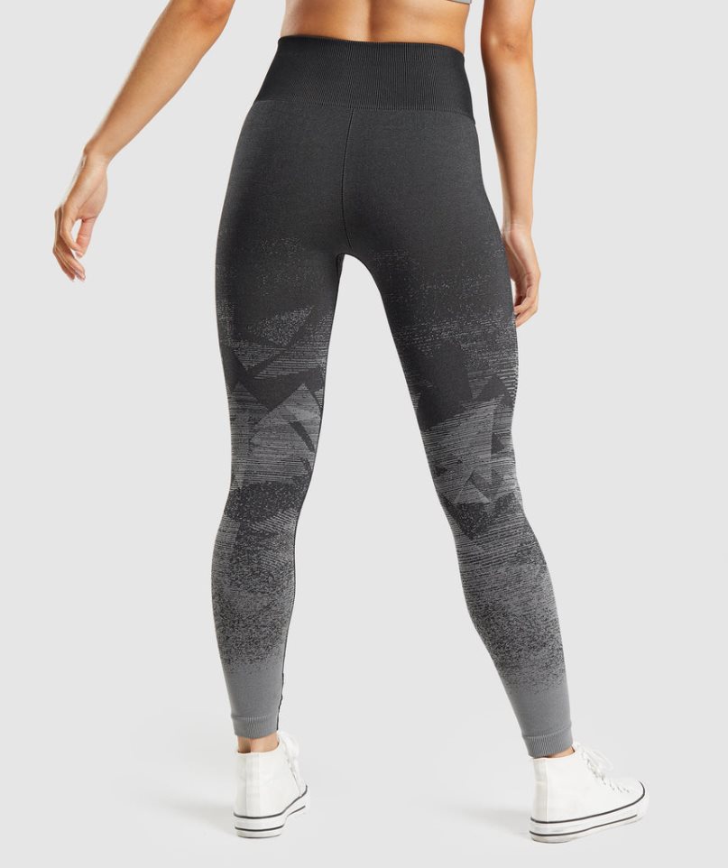 Gymshark Adapt Ombre Seamless Leggings Dam Svarta | SE-30859T