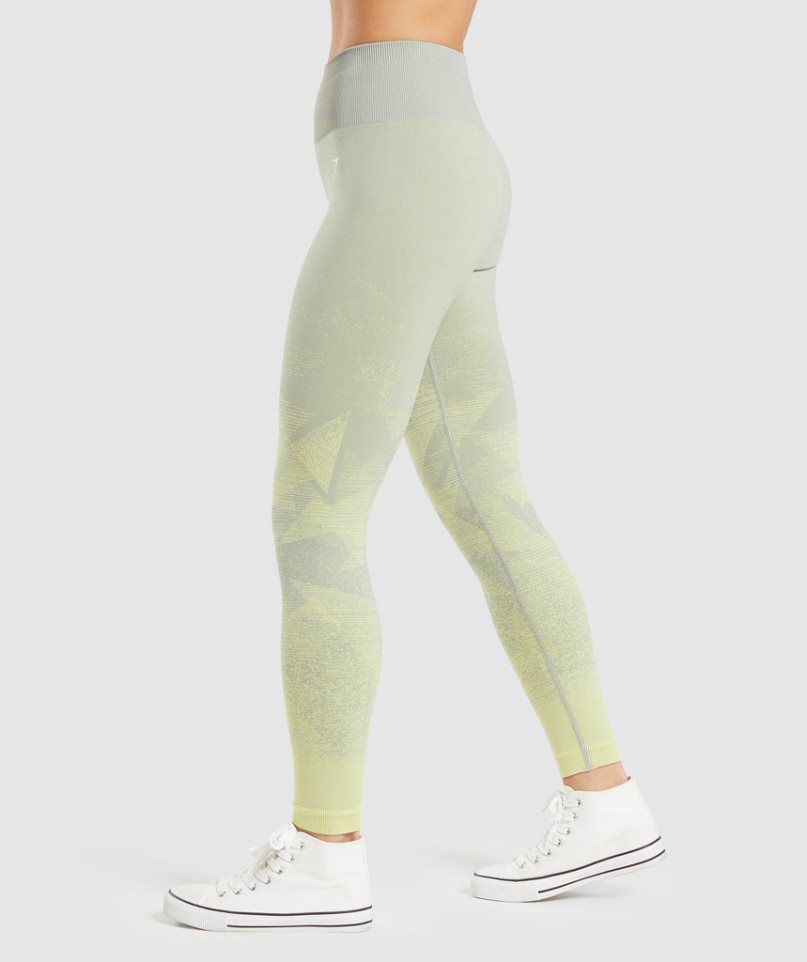 Gymshark Adapt Ombre Seamless Leggings Dam Mintgröna | SE-59721U