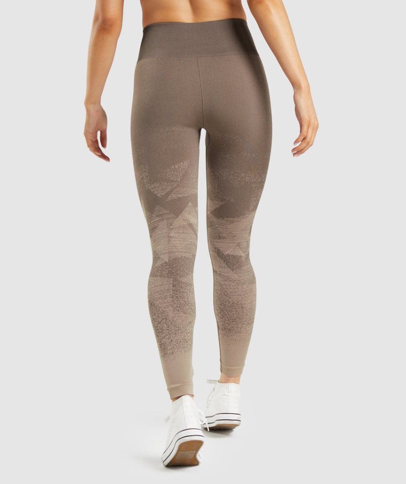 Gymshark Adapt Ombre Seamless Leggings Dam Bruna | SE-68290R