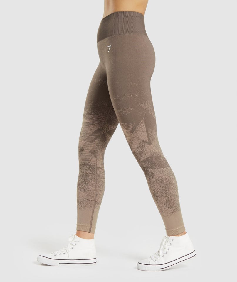 Gymshark Adapt Ombre Seamless Leggings Dam Bruna | SE-68290R